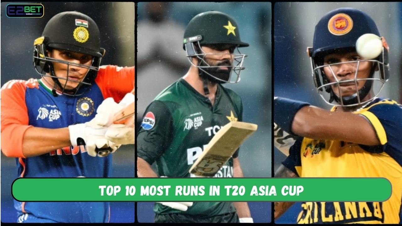 Top 10 Most Runs in T20 Asia Cup: A Celebration of Batting Greatness