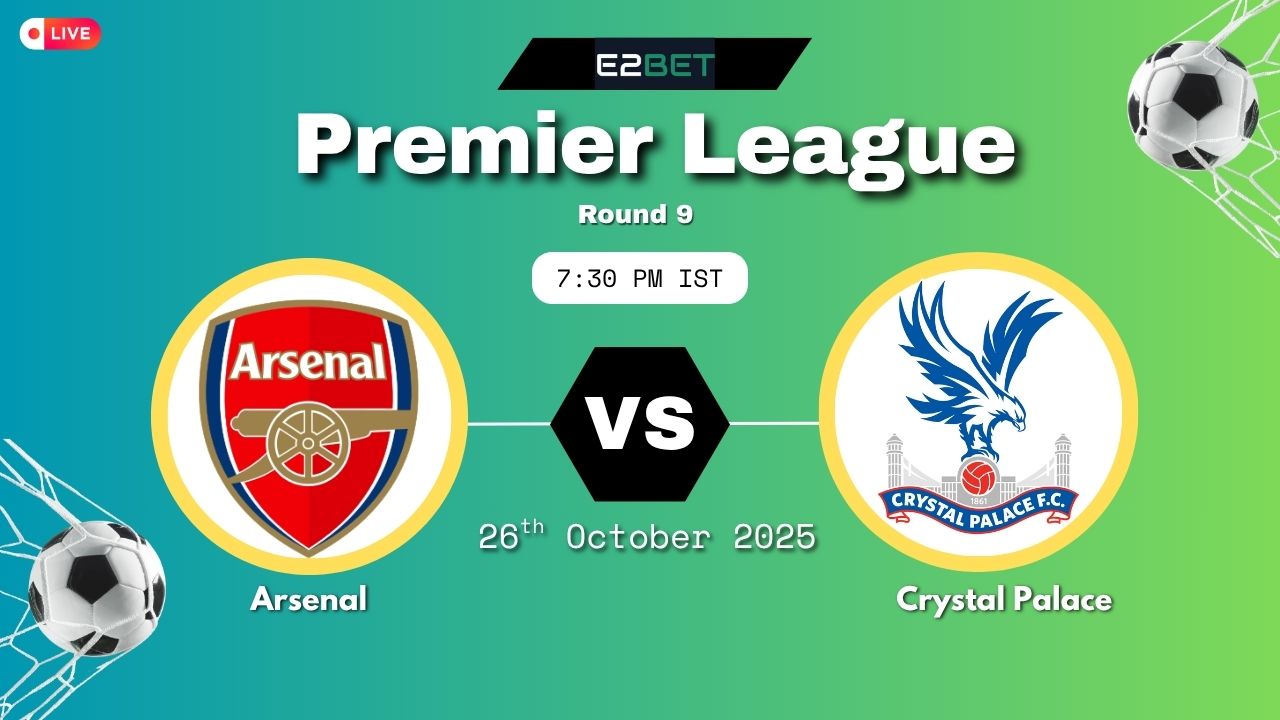 Arsenal vs Crystal Palace– Premier League, Round 9 Match Prediction & Live Streaming