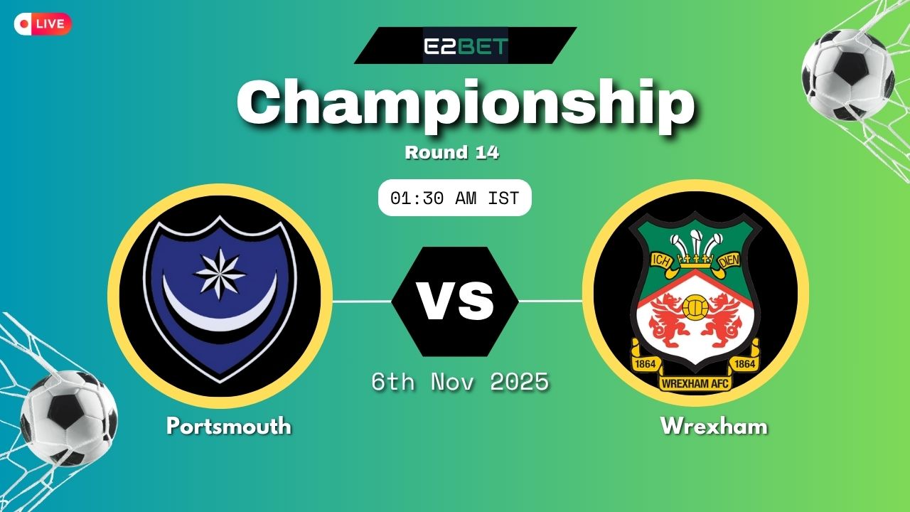 Portsmouth vs Wrexham– Championship, Round 14 Match Prediction & Live Streaming