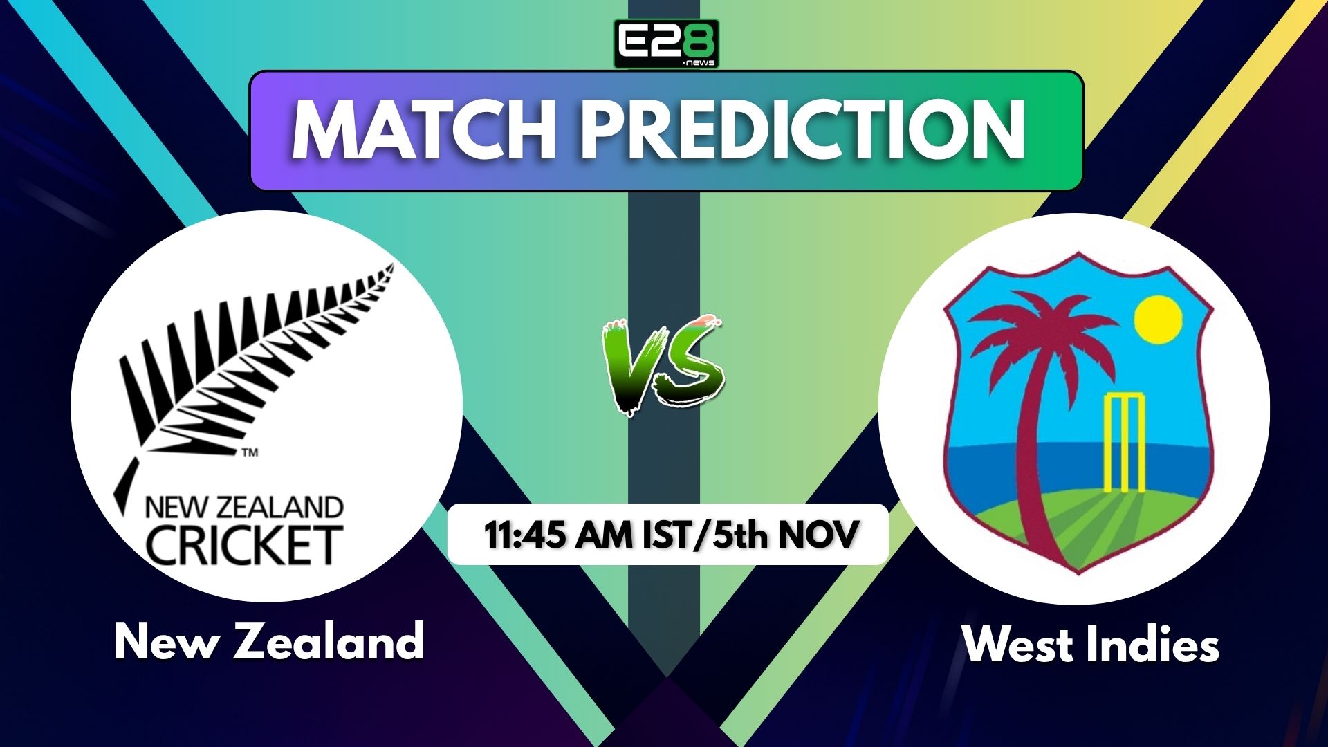 NZ vs WI 1st T20I Match Prediction by E28: Match Details, Pitch Report & Betting Tips– Who Will Win Today’s Match?