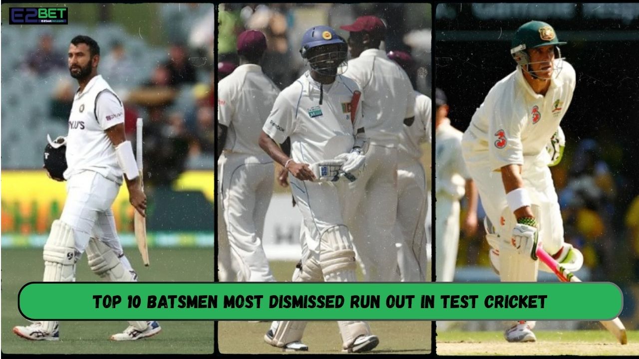 Top 10 Batsmen Most Dismissed Run Out in Test Cricket