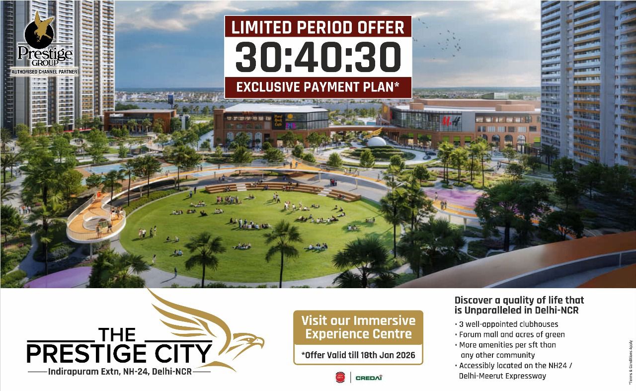 Steal Deal in The Prestige City Indirapuram at the year end!