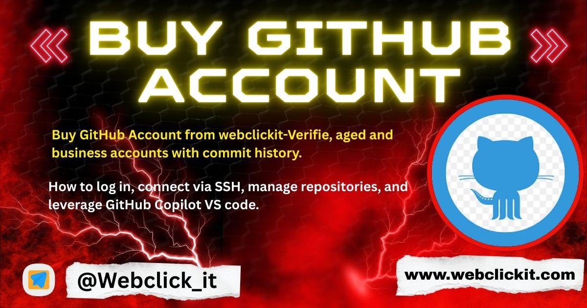 Buy GitHub Account- Buy GitHub Copilot With Commit History - WebClickIT