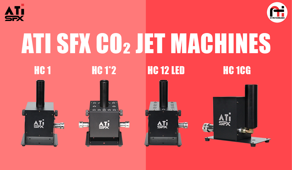 ATI SFX CO₂ Jet Machines: HC 1CG, HC 1, HC 12 LED & HC 1×2 for Spectacular Stage Effects