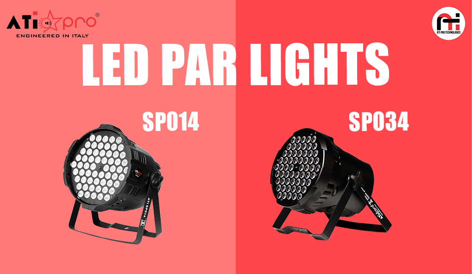 ATIPRO SP034 RGBWW & ATI SP014 RGBW 4-in-1 LED Par Lights: Powerful Lighting for Stage & Events