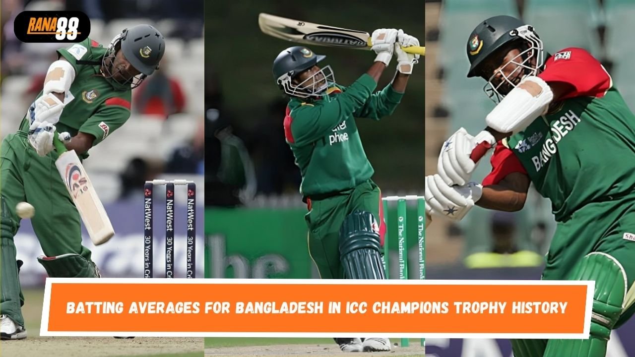 Top 10 Batting Averages for Bangladesh in ICC Champions Trophy History