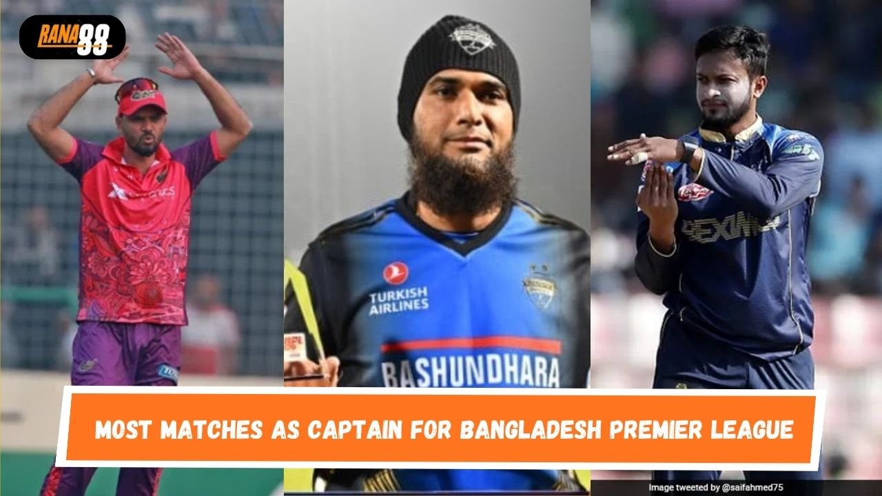 Top 5 Players with Most matches as captain for Bangladesh Premier League