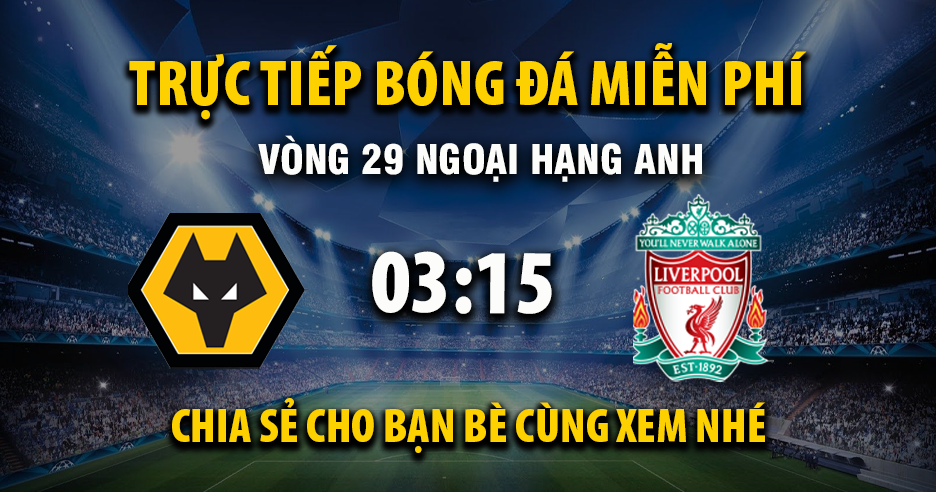 Trực tiếp Wolverhampton vs Liverpool lúc 03:15, ngày 04/03 -