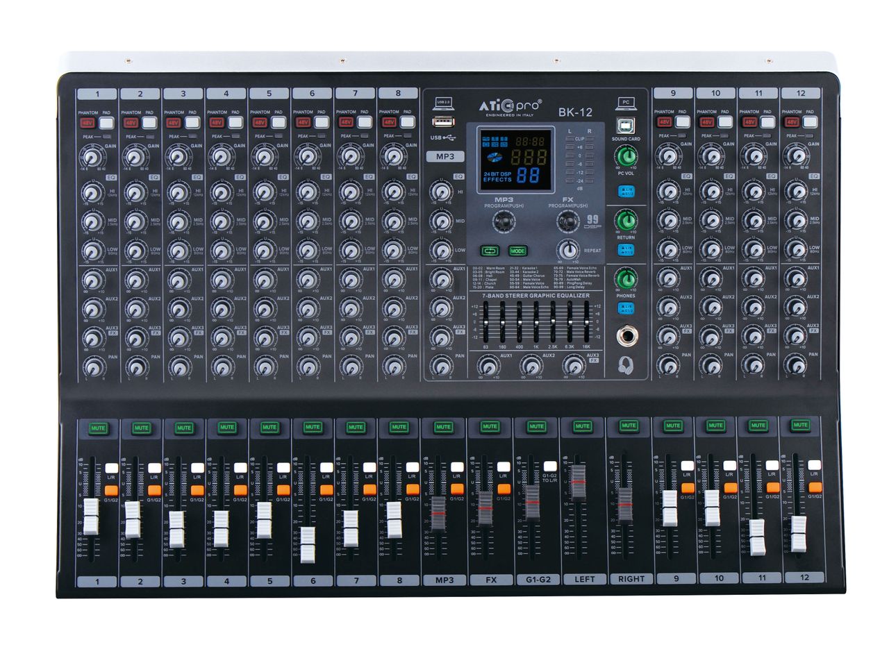 12 Channel Live Mixer BK 12 Professional Audio Console