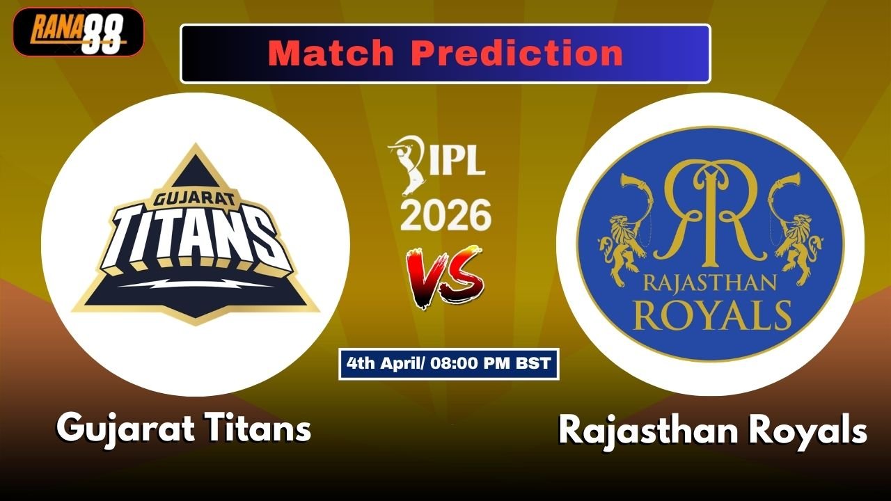GT vs RR 9th T20 Match Prediction by Rana88: Match Details, Pitch Report & Betting Tips– Who Will Win Today’s Match?
