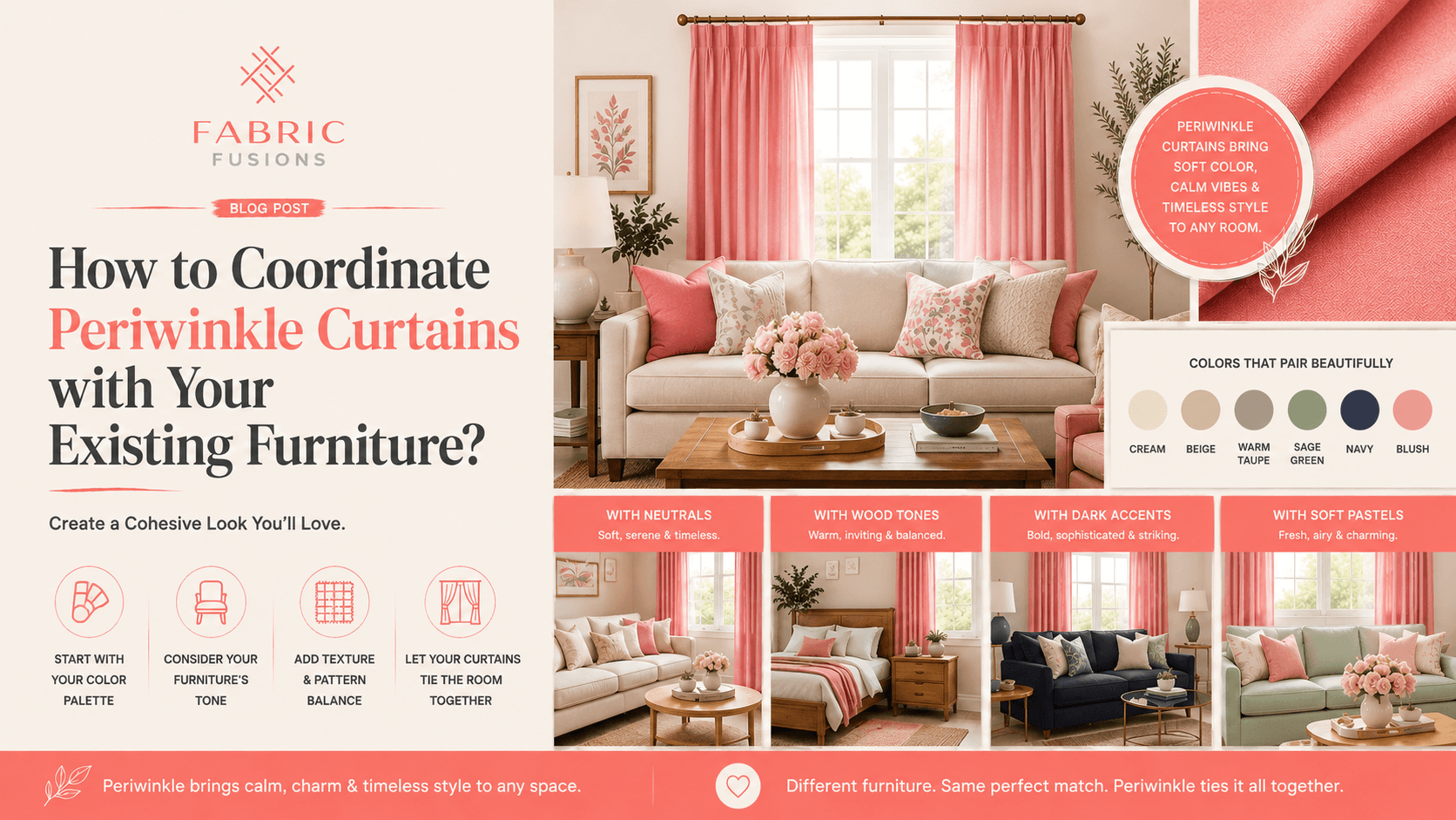 How to Coordinate Periwinkle Curtains with Your Existing Furniture  – FabricFusions