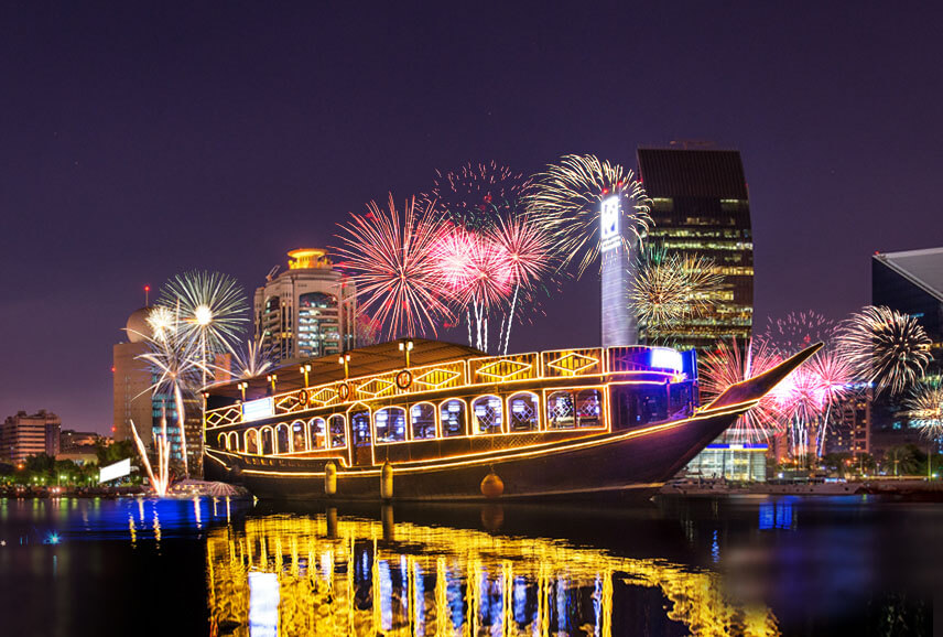 New Year Dhow Cruise Creek 2027 Celebration with Dinner